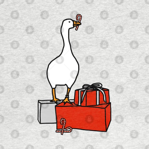 White Goose Steals Christmas by ellenhenryart